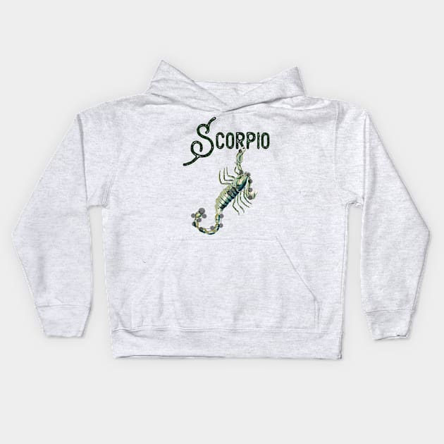 Scorpio ))(( Astrological Sign Zodiac Constellation Design Kids Hoodie by darklordpug